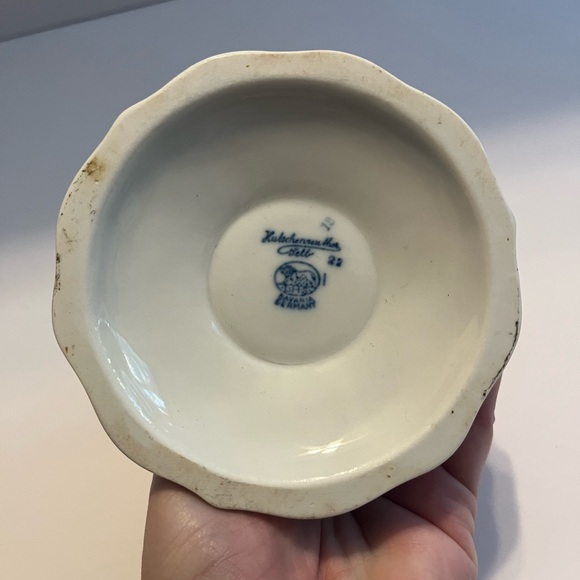 Vintage Hutschenreuther Porcelain BLUE ONION Candlestick Candle Holder Floral - Picture 3 of 5